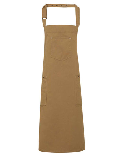 'CHINO’ BIB APRON - Khaki - Main