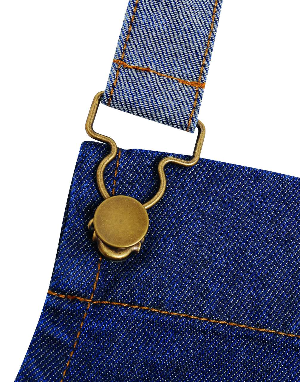 'DISTRICT' WAXED LOOK DENIM BIB APRON - Indigo Denim - Additional
