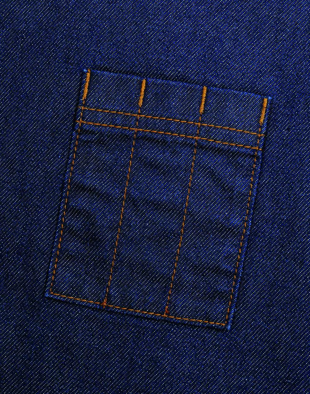 'DIVISION' WAXED LOOK DENIM WAIST APRON - Indigo Denim - Additional