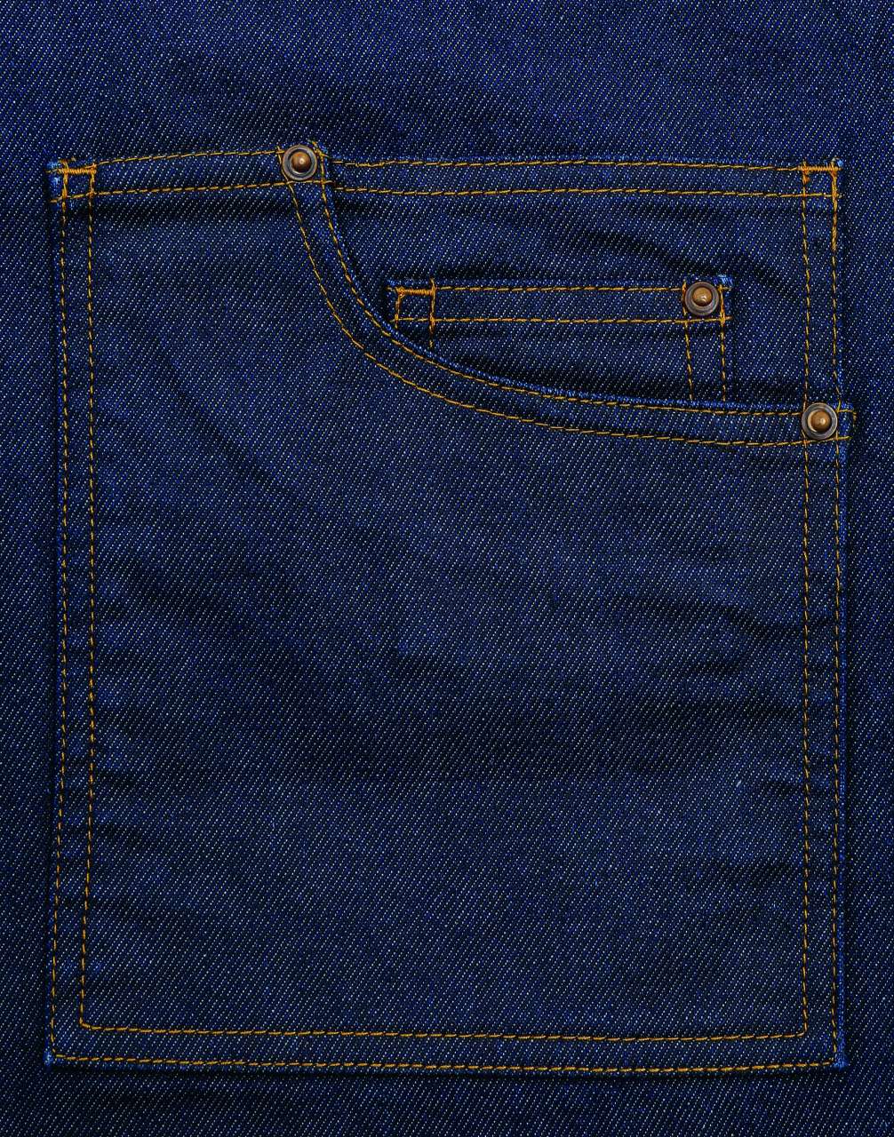 'DIVISION' WAXED LOOK DENIM WAIST APRON - Indigo Denim - Additional
