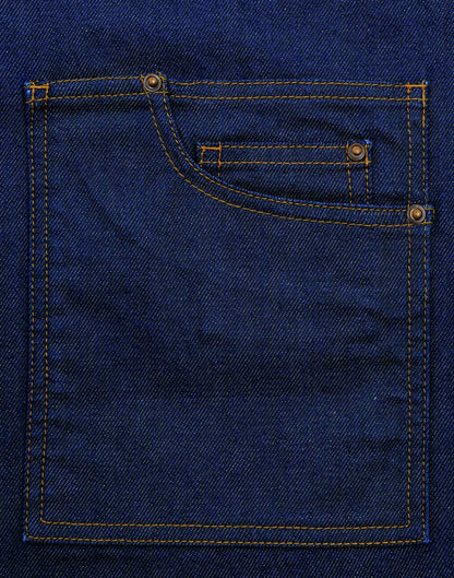 'DIVISION' WAXED LOOK DENIM WAIST APRON - Indigo Denim - Additional