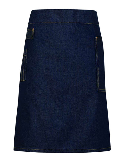 'DIVISION' WAXED LOOK DENIM WAIST APRON - Indigo Denim - Additional