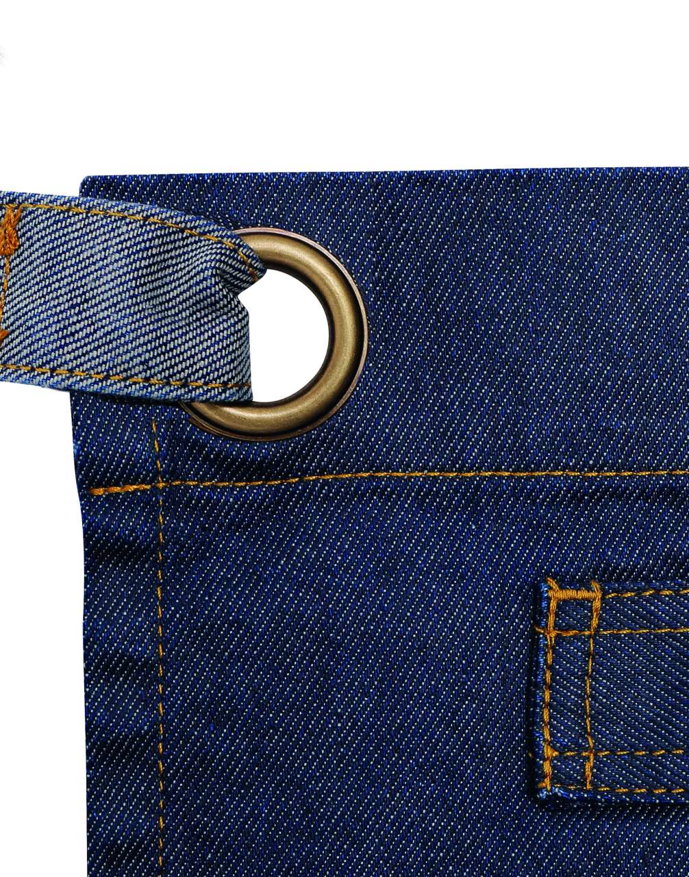 'DIVISION' WAXED LOOK DENIM WAIST APRON - Indigo Denim - Additional
