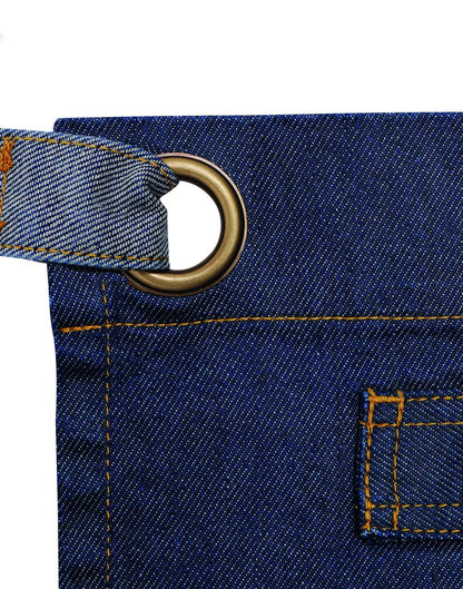 'DIVISION' WAXED LOOK DENIM WAIST APRON - Indigo Denim - Additional