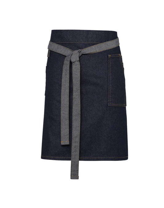 'DIVISION' WAXED LOOK DENIM WAIST APRON - Indigo Denim - Main