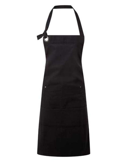 'CALIBRE' HEAVY COTTON CANVAS POCKET APRON - Black - Main