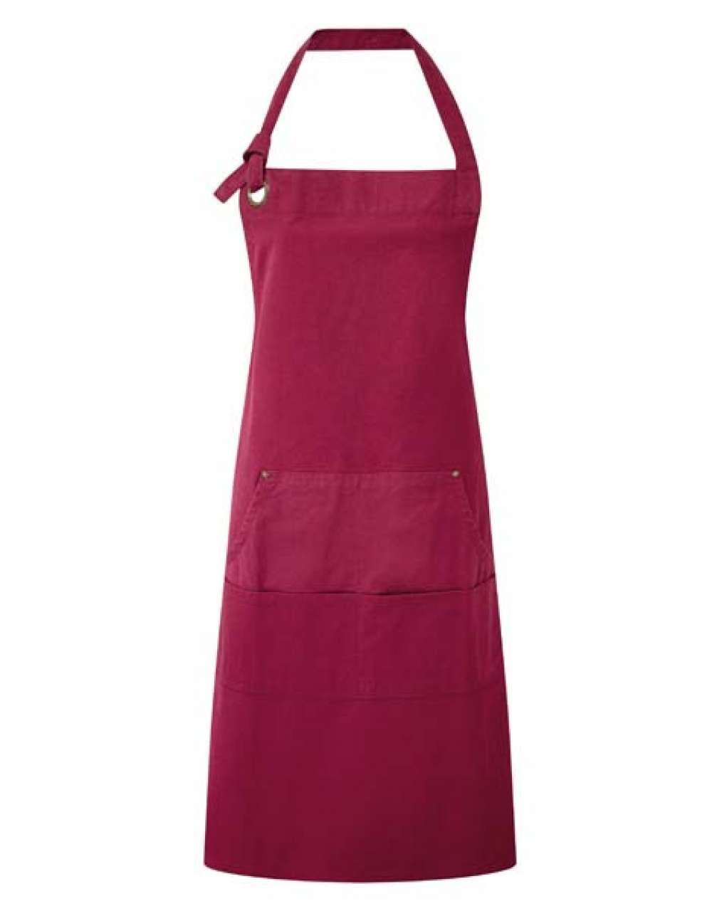'CALIBRE' HEAVY COTTON CANVAS POCKET APRON - Burgundy - Main