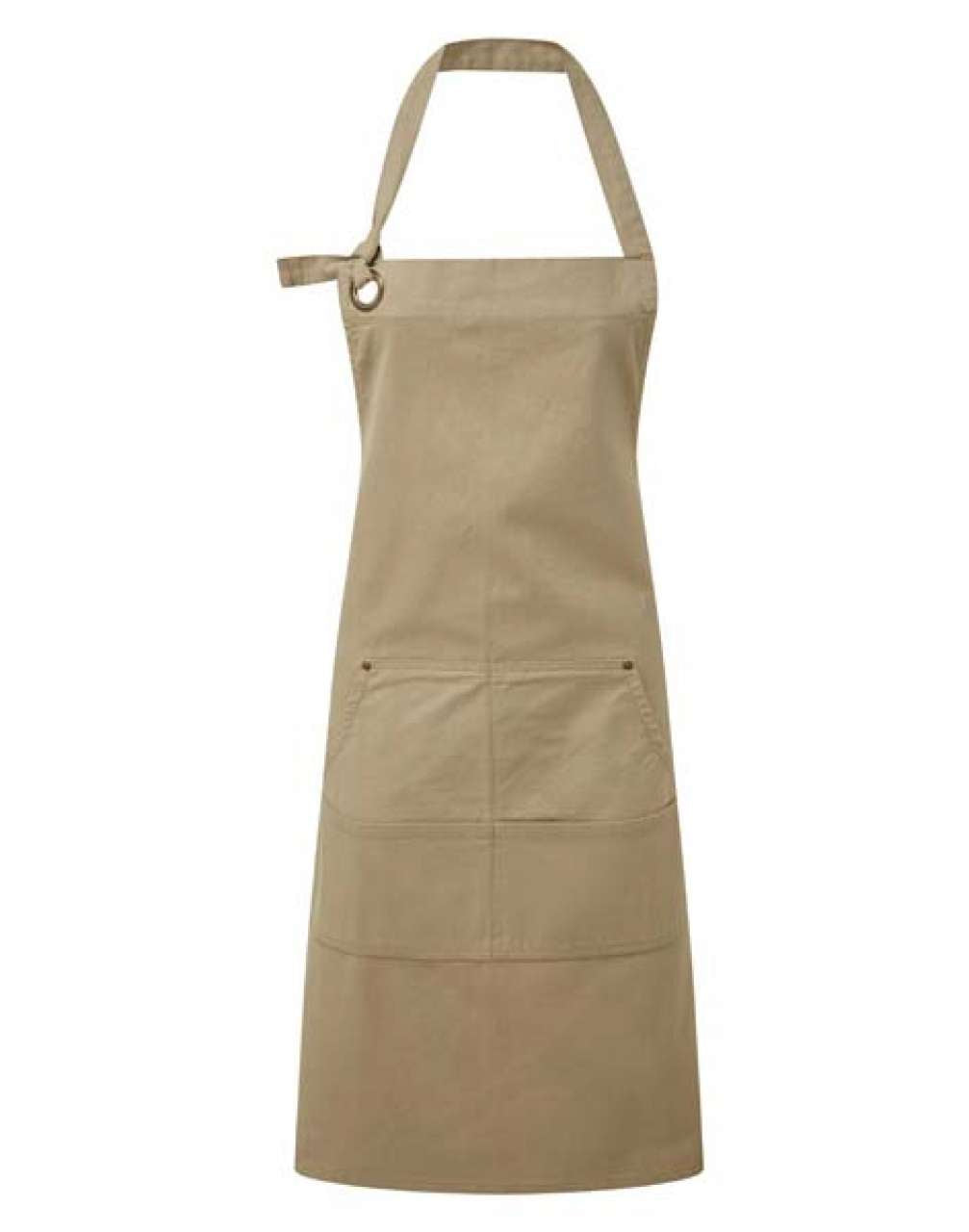 'CALIBRE' HEAVY COTTON CANVAS POCKET APRON - Khaki - Main