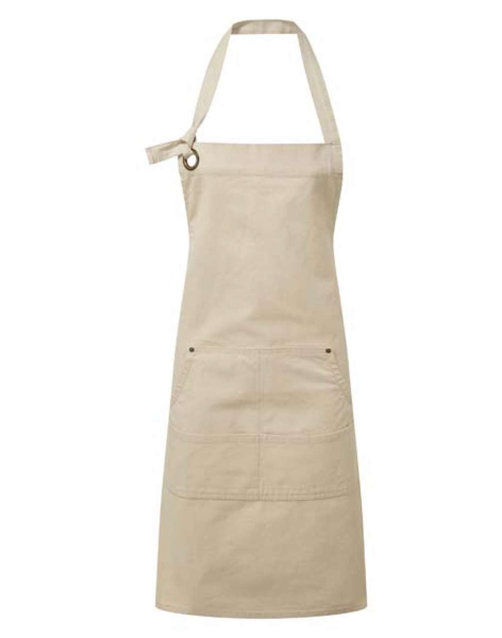 'CALIBRE' HEAVY COTTON CANVAS POCKET APRON - Natural - Main