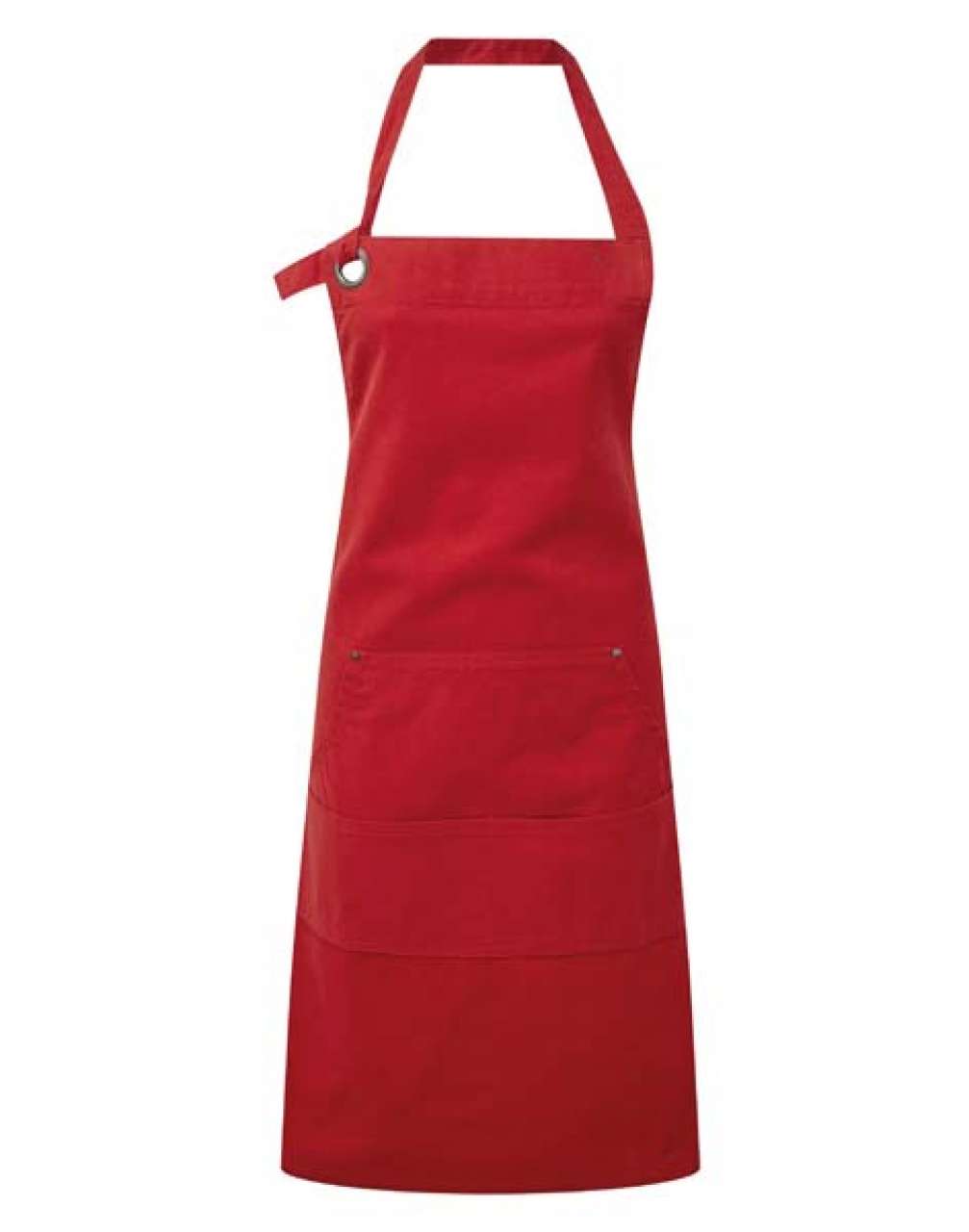 'CALIBRE' HEAVY COTTON CANVAS POCKET APRON - Red - Main