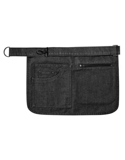 'METRO' UTILITY HIP APRON - Black Denim - colorimageurl