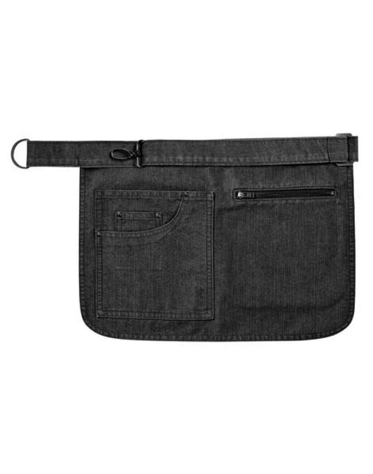 'METRO' UTILITY HIP APRON - Black Denim - colorimageurl