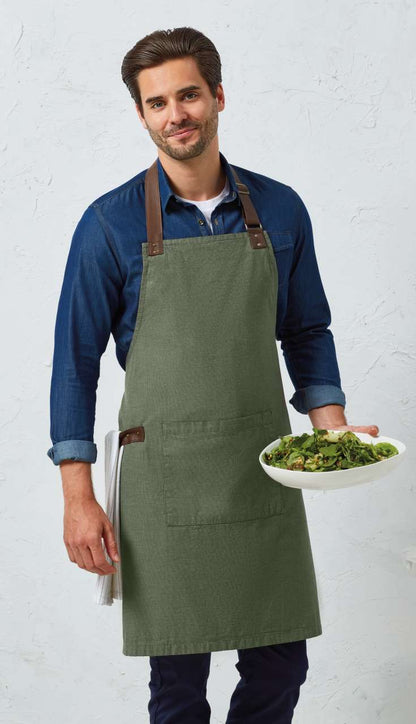 'ANNEX' OXFORD BIB APRON - Black