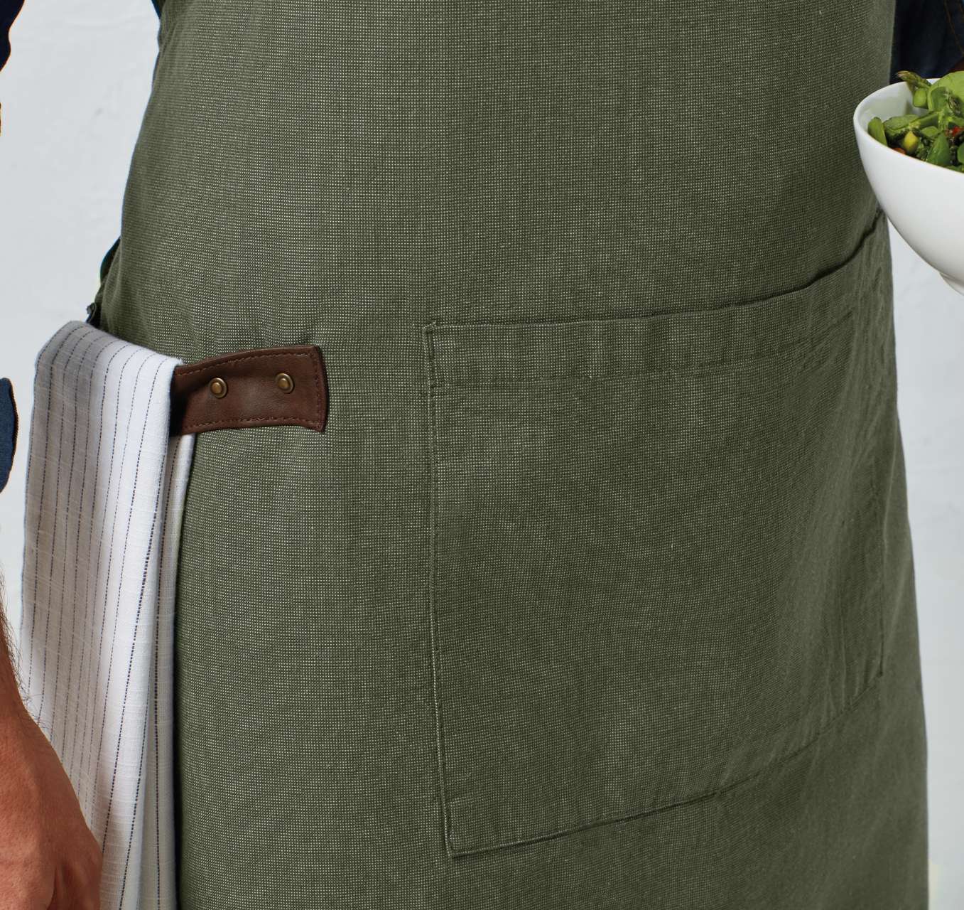 'ANNEX' OXFORD BIB APRON - Moss