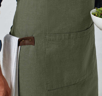 'ANNEX' OXFORD BIB APRON - Moss