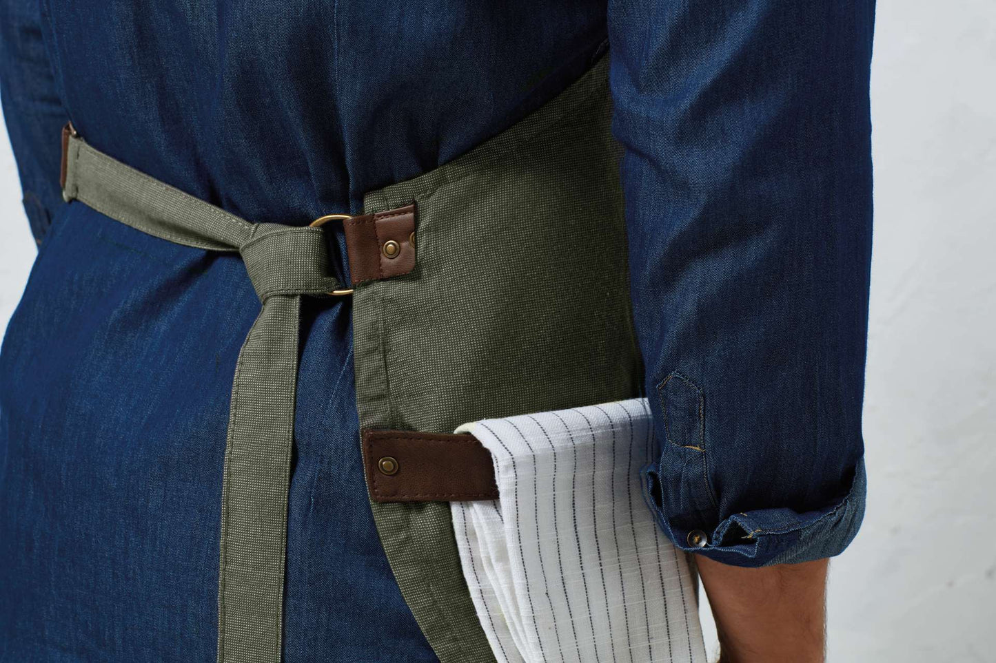 'ANNEX' OXFORD BIB APRON - Mustard
