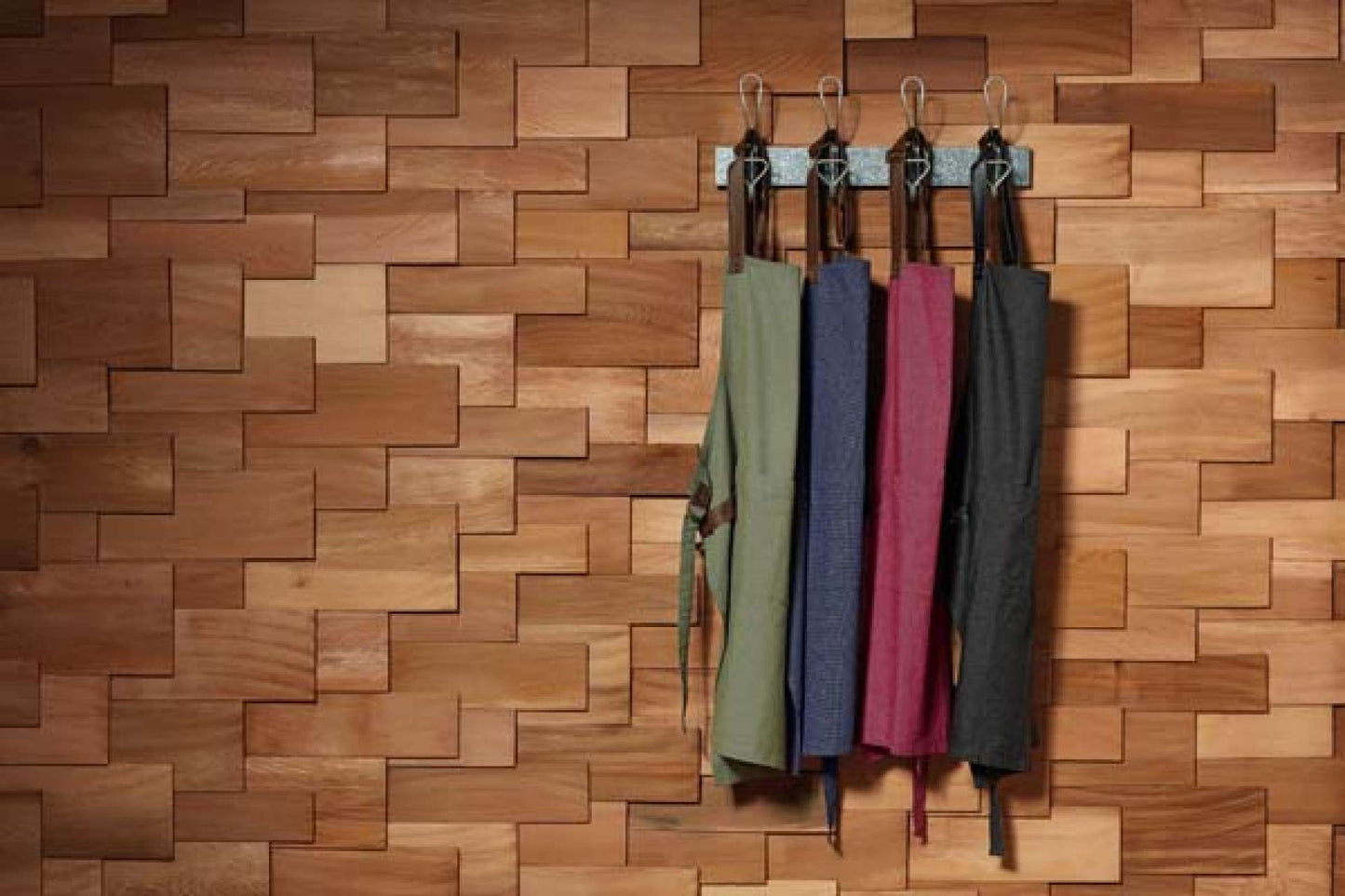 'ANNEX' OXFORD BIB APRON - Burgundy