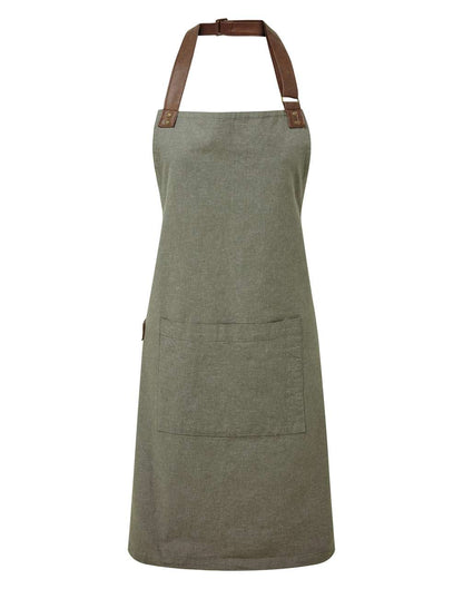 'ANNEX' OXFORD BIB APRON - Moss