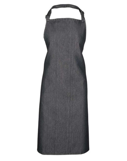 'COLOURS COLLECTION’ BIB APRON - Black Denim - Main