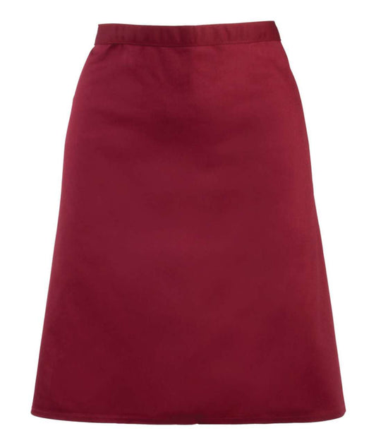 'COLOURS COLLECTION’ MID LENGTH APRON - Burgundy - Main
