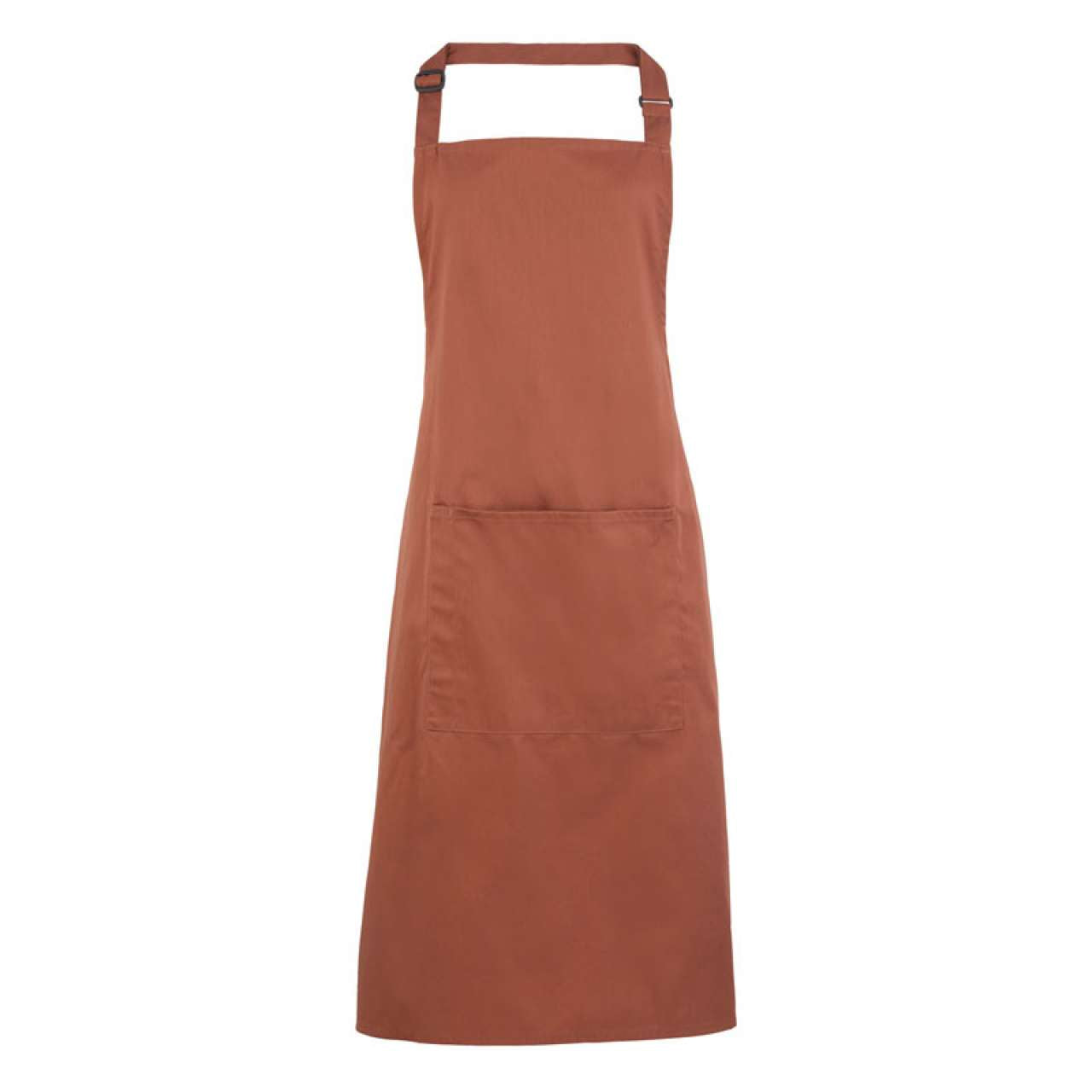 'COLOURS COLLECTION’ BIB APRON WITH POCKET - Chestnut - Main