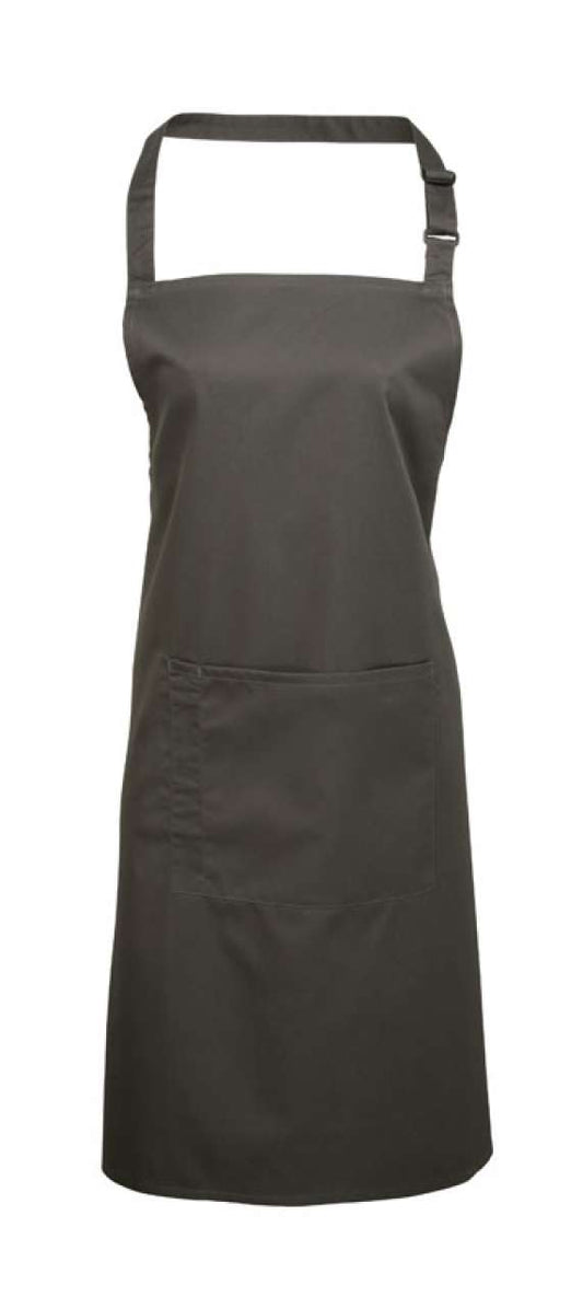 'COLOURS COLLECTION’ BIB APRON WITH POCKET - Dark Grey - Main