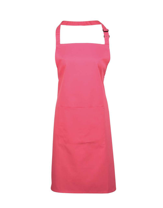 'COLOURS COLLECTION’ BIB APRON WITH POCKET - Fuchsia - Main