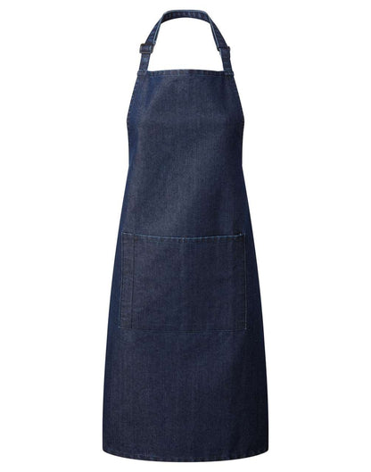 'COLOURS COLLECTION’ BIB APRON WITH POCKET - Indigo Denim - Main