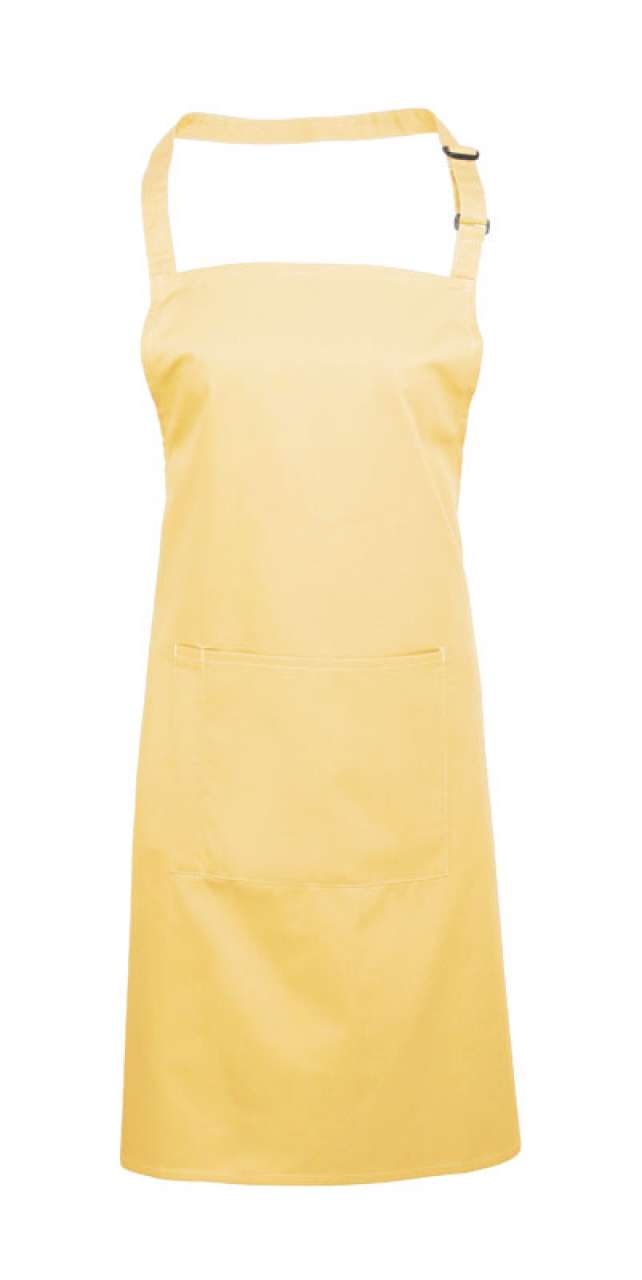 'COLOURS COLLECTION’ BIB APRON WITH POCKET - Lemon - Main