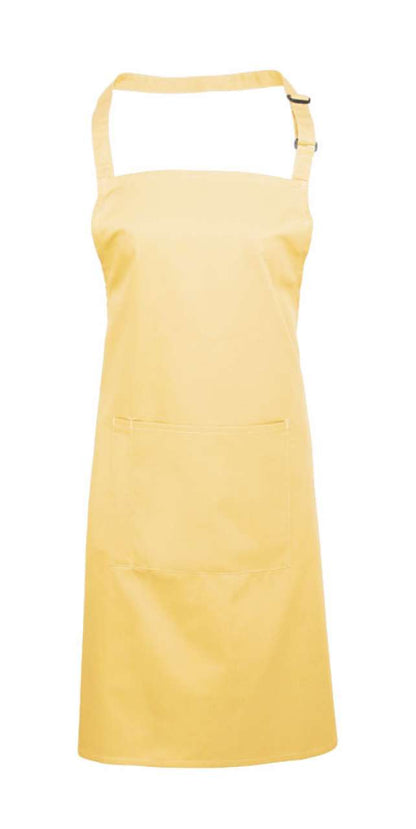 'COLOURS COLLECTION’ BIB APRON WITH POCKET - Lemon - Main