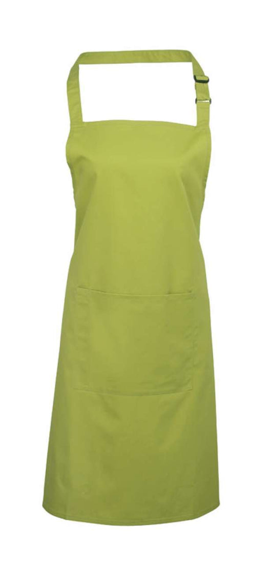 'COLOURS COLLECTION’ BIB APRON WITH POCKET - Lime - Main