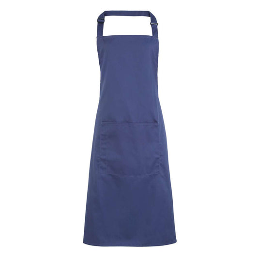 'COLOURS COLLECTION’ BIB APRON WITH POCKET - Marine Blue - Main