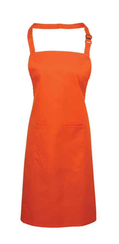 'COLOURS COLLECTION’ BIB APRON WITH POCKET - Orange - Main