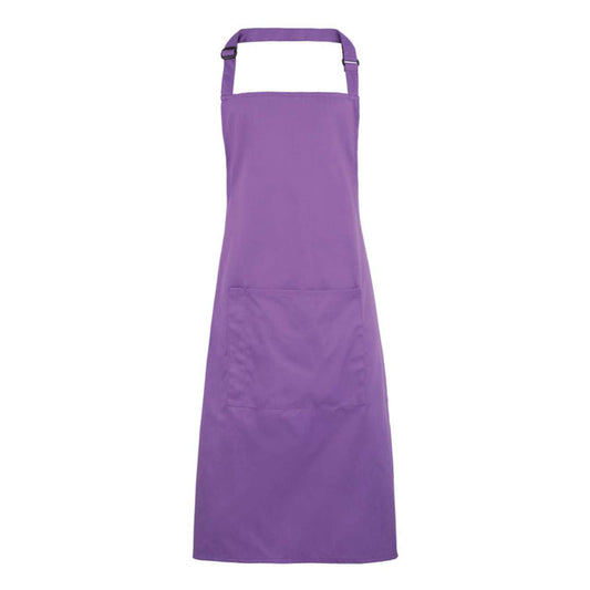 'COLOURS COLLECTION’ BIB APRON WITH POCKET - Rich Violet - Main