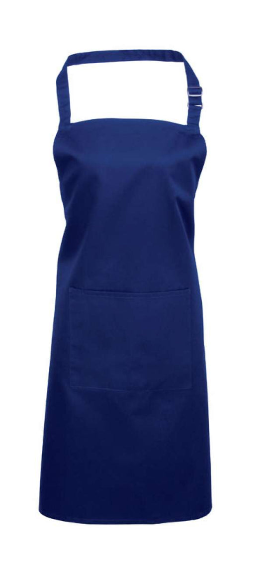 'COLOURS COLLECTION’ BIB APRON WITH POCKET - Royal - Main