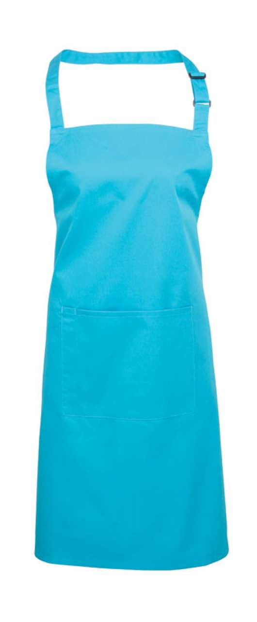 'COLOURS COLLECTION’ BIB APRON WITH POCKET - Turquoise - Main