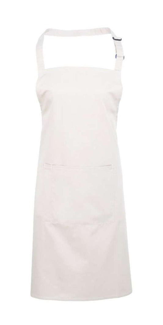 'COLOURS COLLECTION’ BIB APRON WITH POCKET - White - Main