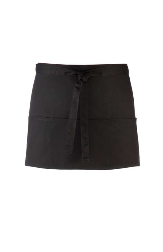 'COLOURS COLLECTION’ THREE POCKET APRON - Black - Main