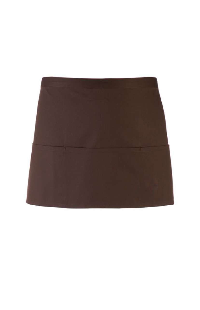 'COLOURS COLLECTION’ THREE POCKET APRON - Brown - Main