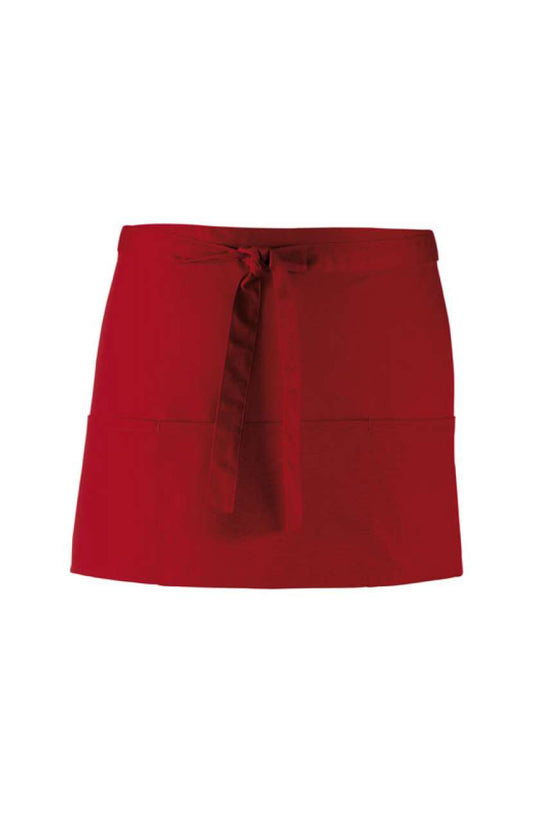 'COLOURS COLLECTION’ THREE POCKET APRON - Burgundy - Main