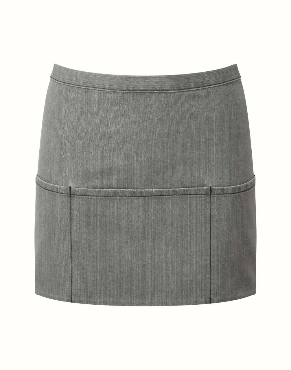 'COLOURS COLLECTION’ THREE POCKET APRON - Grey Denim - Main