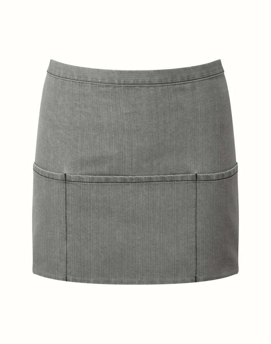 'COLOURS COLLECTION’ THREE POCKET APRON - Grey Denim - Main