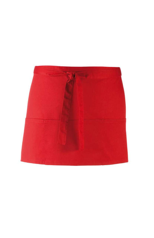 'COLOURS COLLECTION’ THREE POCKET APRON - Red - Main