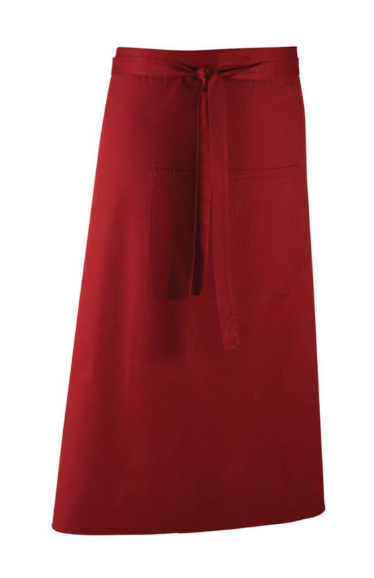 'COLOURS COLLECTION’ BAR APRON WITH POCKET - Burgundy - Main