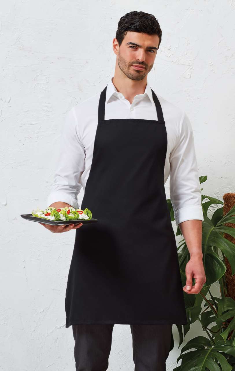 'ESSENTIAL' BIB APRON - Black - Model