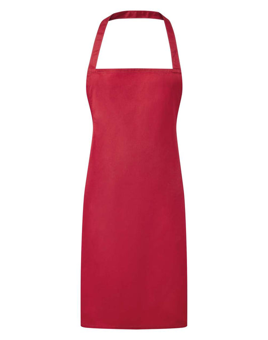 'ESSENTIAL' BIB APRON - Red - Main