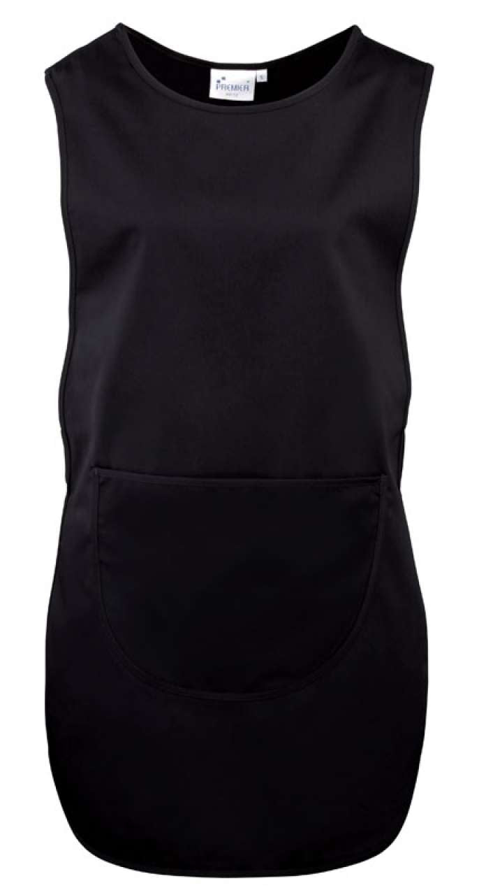 WOMEN'S LONG LENGTH POCKET TABARD - Black - Main