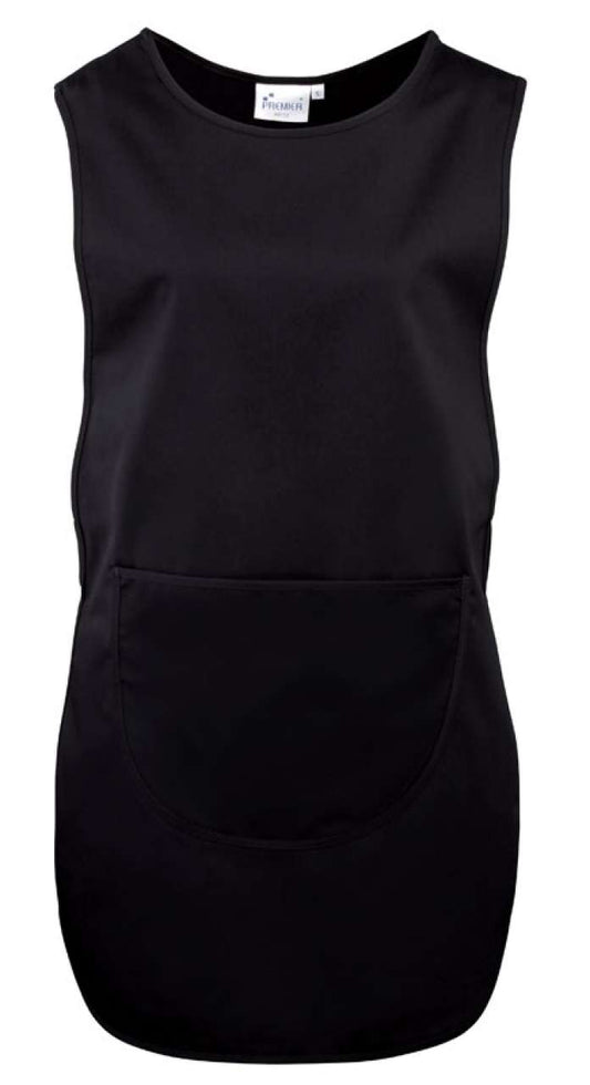 WOMEN'S LONG LENGTH POCKET TABARD - Black - Main