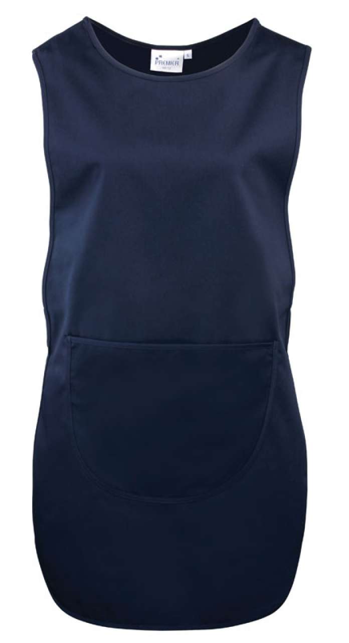 WOMEN'S LONG LENGTH POCKET TABARD - Navy - Main