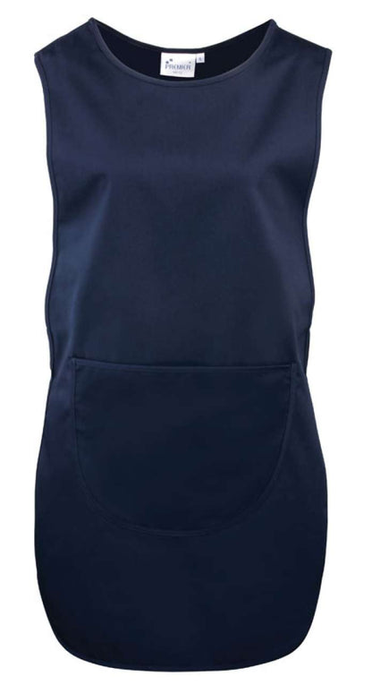 WOMEN'S LONG LENGTH POCKET TABARD - Navy - Main